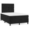 Maison Exclusive - Sommier à lattes de lit avec matelas Noir 120x200 cm Velours