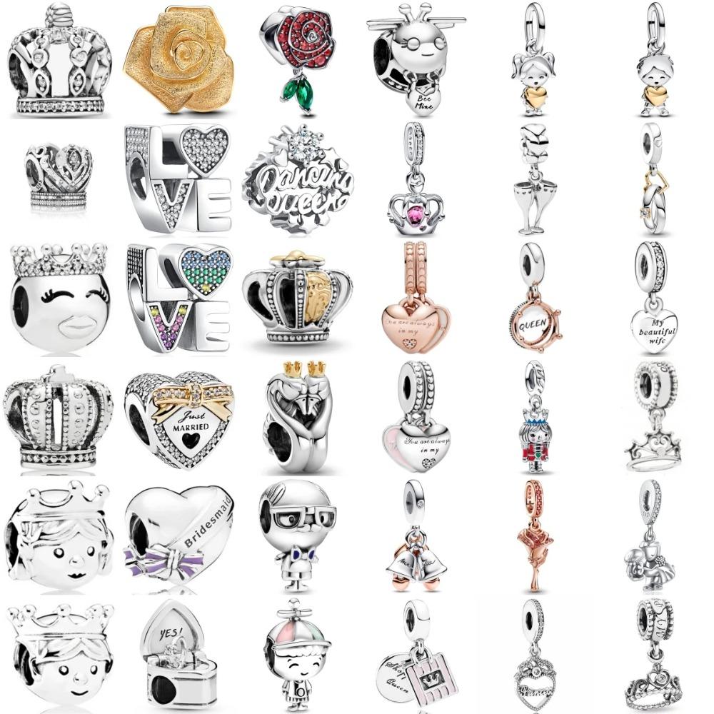 925 Silver Charms Beads DIY Jewelry For Women Fashion Bracelet Wedding Gift Boy Girl Fit Original