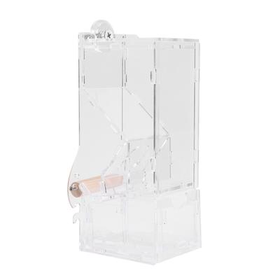 1Pc New Fashionable Acrylic Pet Birds Seeds Food Feeder Cage Toy Transparent