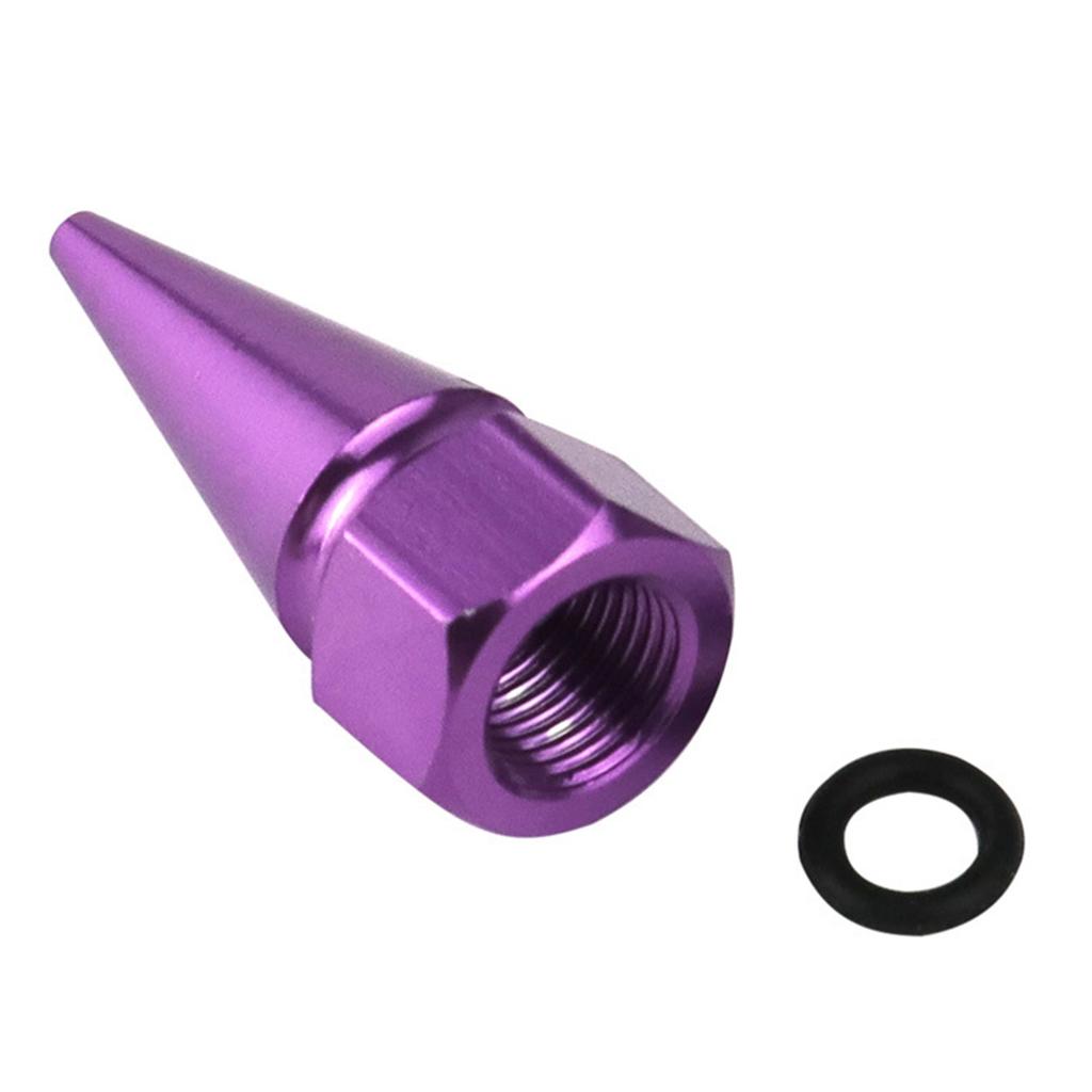 Bouchons de valves de pneu en forme de pic Fabriqués en alliage d'aluminium Convient pour les motos Vélos Longs Trajets Entretien du véhicule