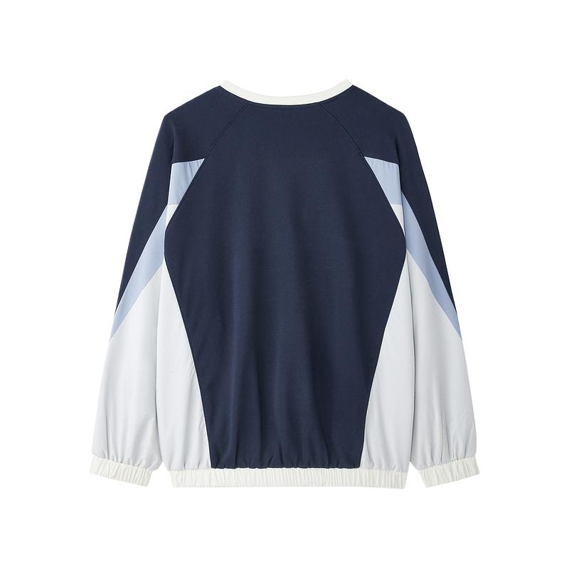 Skechers Sports League Retro Loose Casual Comfortable Sweatshirt Unisex Sweatshirt Navy-Blue L125U048-002Z