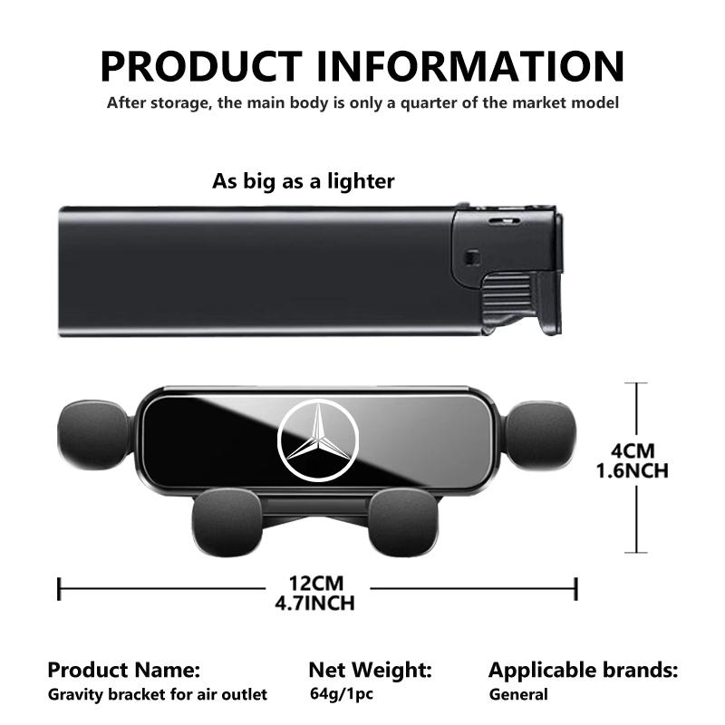 For Benz Gravity Car Cell Phone Holder Air Vent Mount GPS Phone Support Accessories AMG Exclusive W204 W222 W205 W203 W213 W124 PQ5