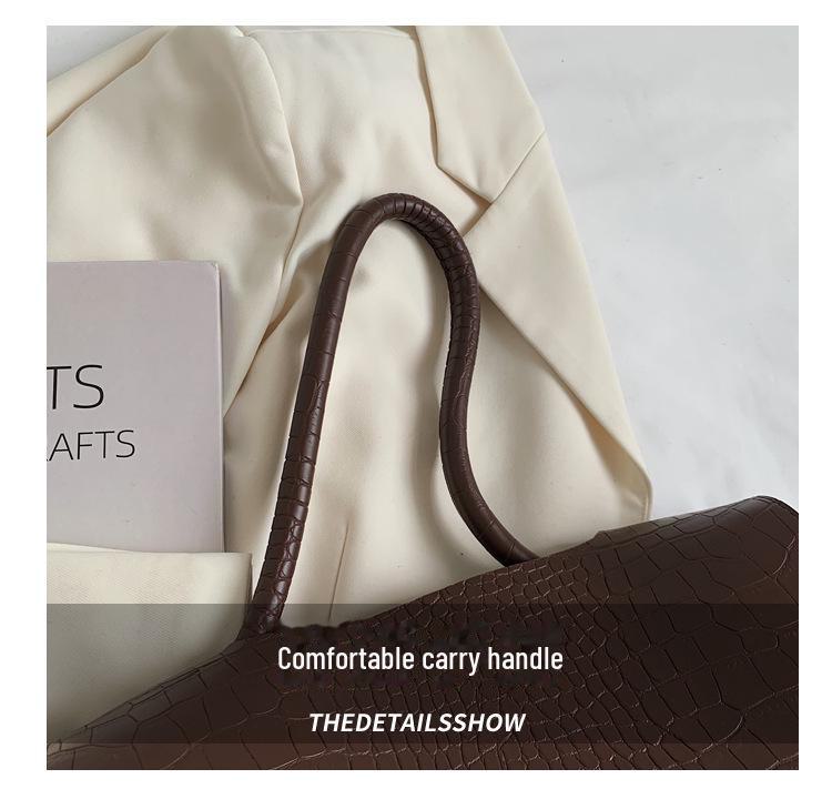 Large Capacity Women's Fashion Tote Bag - 2024 New Style, Autumn/Winter, One-Shoulder Commuter Bag