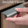 Aluminum Zinc Zinc Alloy Nvisible Cabinet Handles Morandi Color Embedded Wardrobe Handles  Drawer Handle
