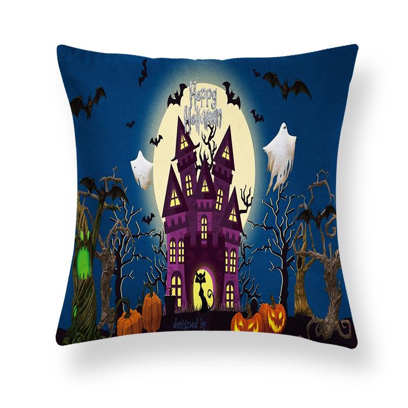 Ghost Festival Pillowcase Peach Skin Fleece Home Sofa Pillow Cushion Halloween Party Props Pillowcase Source Manufacturers