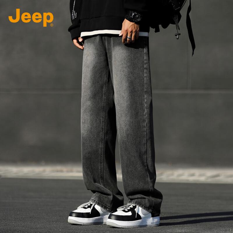 JEEP Men's Retro Loose Straight Leg Jeans