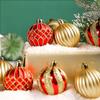 Electroplated Christmas Ornament Set: 6cm Painted Flower Balls, Decorative Wedding Baubles, Pack of 12.