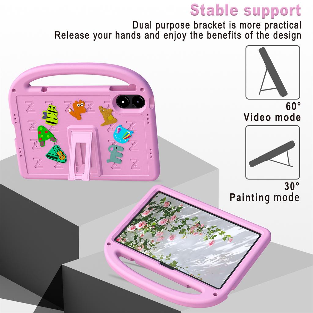Tablet Case For Xiaomi Redmi Pad Pro/Pad Pro 5G/Poco Pad 5G/4G Kickstand Case Cartoon Design Anti-Drop EVA+PC Tablet Cover with Strap for Kids