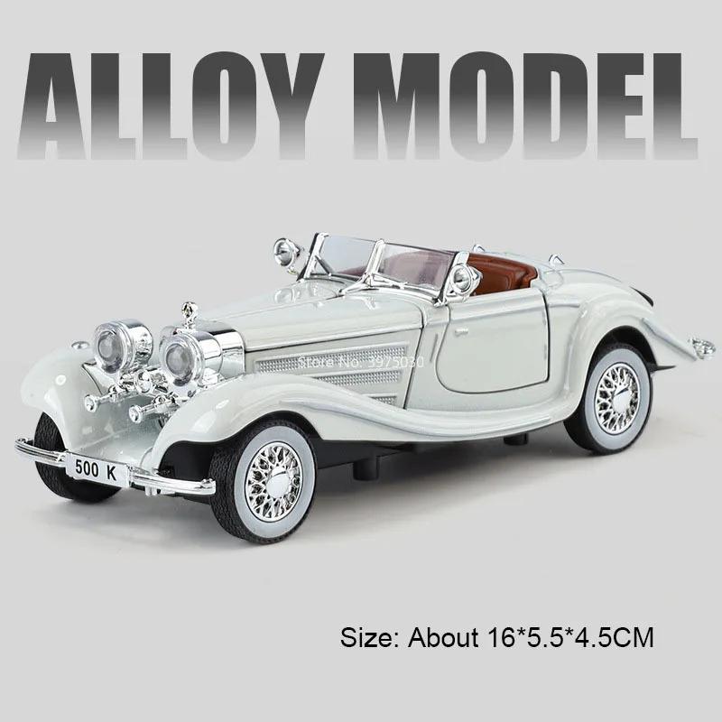 1:32 Scale Alloy Rolls Royce Phantom 500K Vintage Cars Model Toys Wheel Shock Absorption Pull Back Vintage Vehicle for Boys' Toy