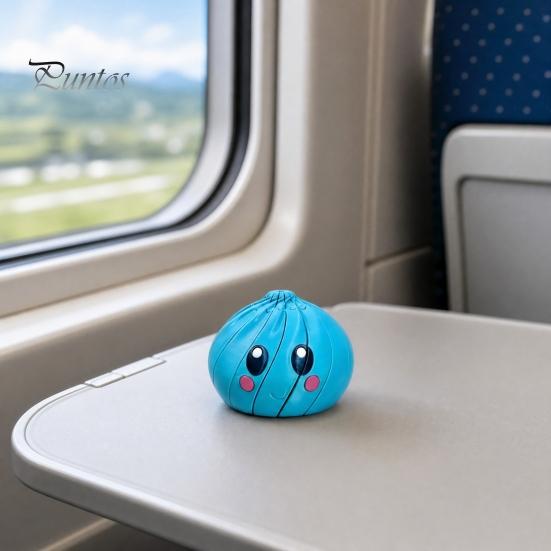 Steamed Bun Toy 3D Printed Twisting Dumpling Toy, Slippery Cartoon Expression Anxiety Relief Articulated Spiral Rotating Dough Ball Fidget for Stress
