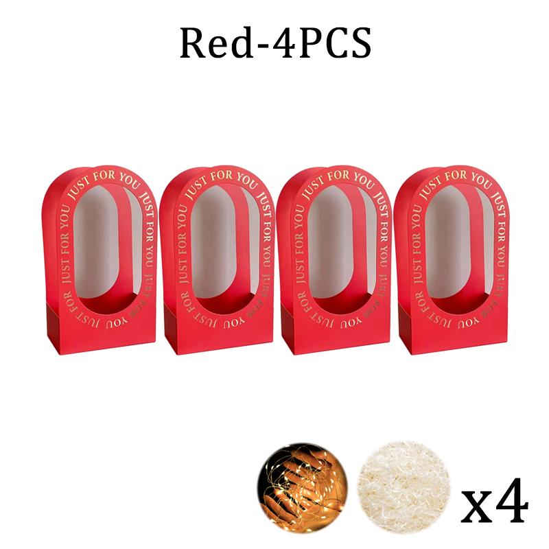 Simple Hollow Hand-Held Flower Basket Paper Flower Bouquet Floral Arrangement Carton Packaging Box Decoration Supplies