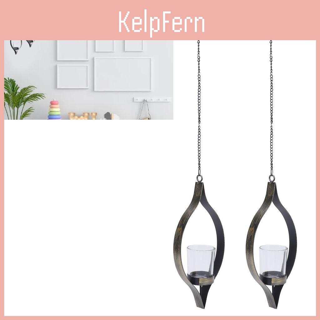 2 Hanging Pcs Candle Metal Holder Vintage Iron Wall Candle Sconce Tea Light Stand
