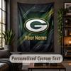 Personalized Wall Tapestry,Green Bay Packers Custom Text, Soft Fabric Wall Art For Indoor Decoration