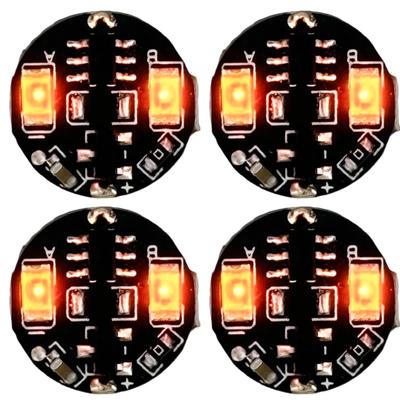 Lebonarier 2-LED Light, Solid/Flashing, Magnetic Switch, CR927 Compatible, Set of 4 (Orange)