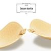 Mango Silicone Strapless Invisible Bra with Front Buckle and Nipple Stickers for Wedding Dress