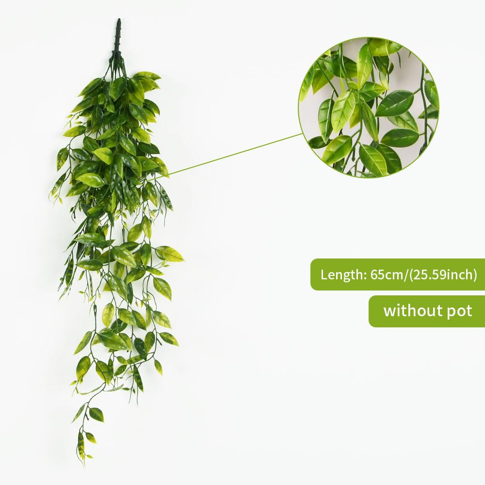 Artificial Vine Plants Hanging Ivy Green Leaves Garland Grape Without Pot Fake Greenery Plant Accessories Garden Decoration Home