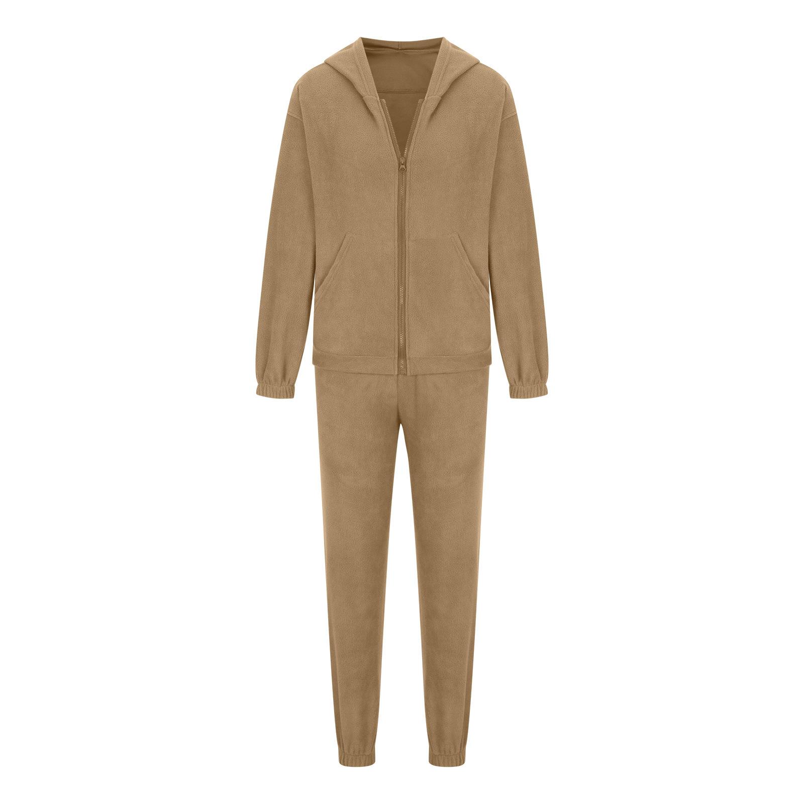 

Независимая станция Европы и Америки / Женская одежда Новая мода Спорт и отдых Толстовка с капюшоном Комплект XL хаки