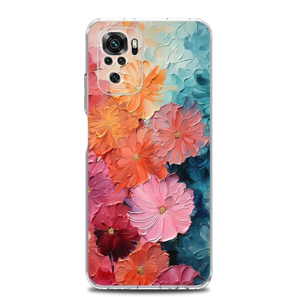 Oil Painting Of Flowers Soft Phone Case For Xiaomi Redmi Note 15 14 13 12 4G 10 11 Pro Plus 5G 14C 13C 12C 10C 9A Cover