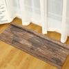 Wood Pattern Anti-Slip Kitchen Mat Absorbent Floor Rug for Bedroom Living Room Hallway Balcony Entrance Doormat