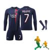 High-quality Paris Home Soccer Kit Long Sleeve Pants Socks Suitable For Children And Adults