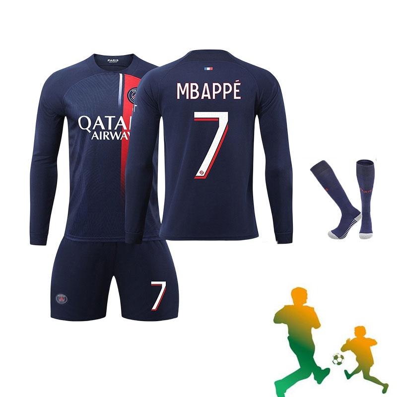 High-quality Paris Home Soccer Kit Long Sleeve Pants Socks Suitable For Children And Adults