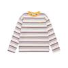 Mens Oversized Long Sleeve Striped T-Shirt Casual Round Neck Streetwear Fall