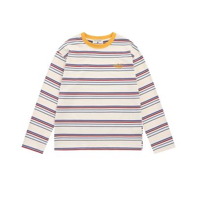 Pánské oversized dlouhý rukáv pruhované tričko ležérní kulatý výstřih streetwear podzim