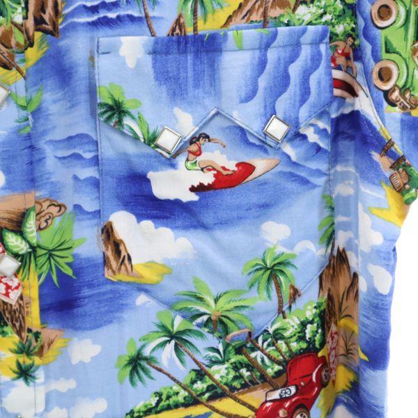 RockMount Made in USA SP1694 Tropical Print Short sleeve Western shirt Men's Used