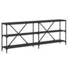 Console Table in Black 200 x 30 x 75 cm Made of Engineered Wood and Iron