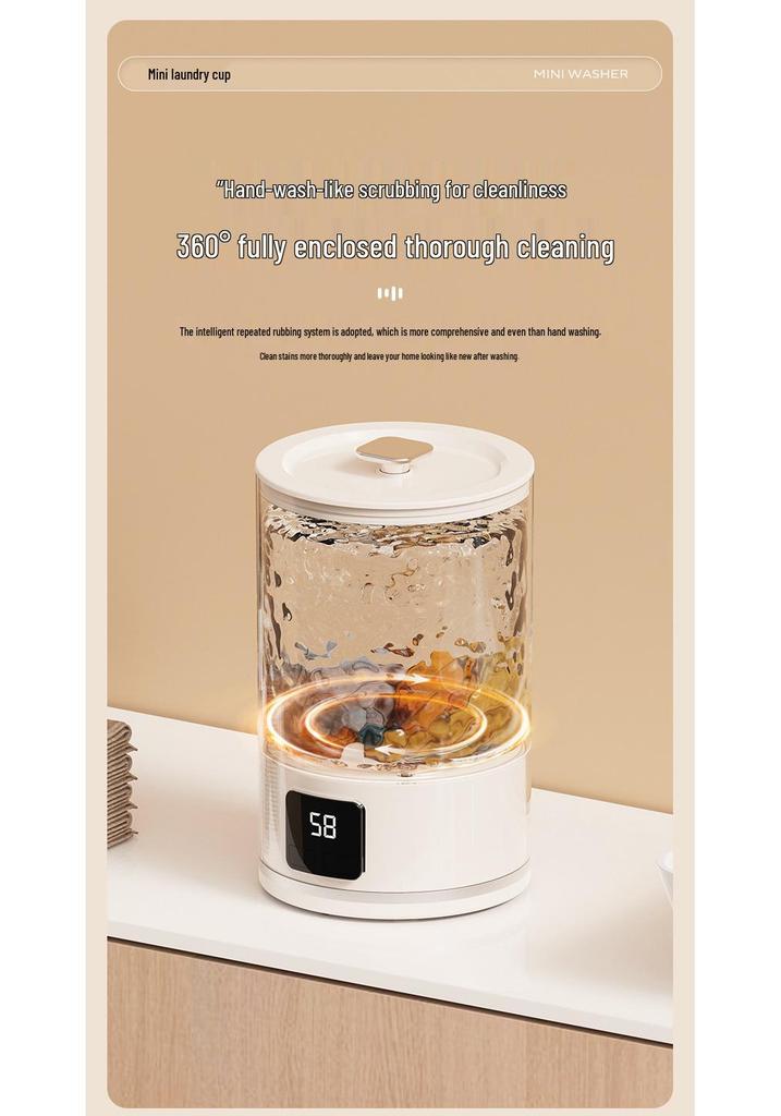 Compact Portable Washer for Underwear and Baby Apparel – No Installation Needed