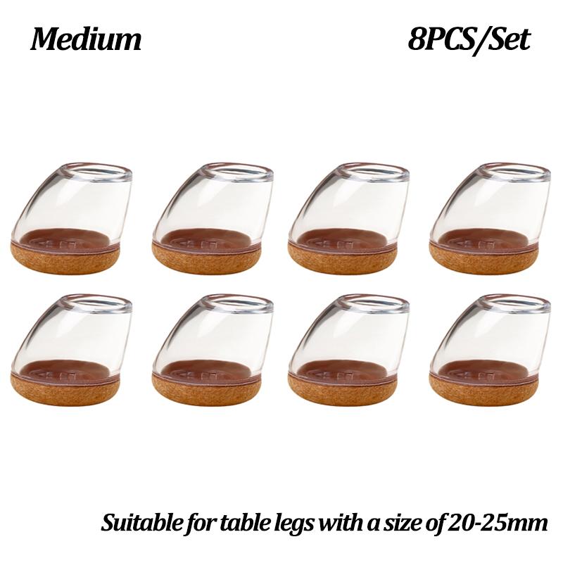 

8Pcs Silicone Chair Leg Floor Protectors Furniture Non-Slip Table Feet Protect Cover Sofa Leg Silent Pads for Hardwood Floors