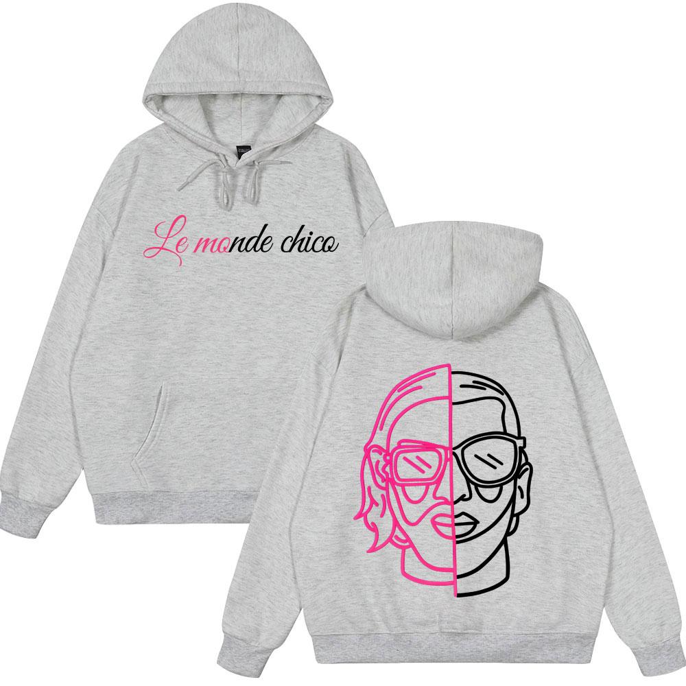 Le Monde Chico Französischer Rapper PNL Album Grafikdruck Pullover Damen Hip Hop Mode Ästhetik Langarm Locker Lässig Hoodie