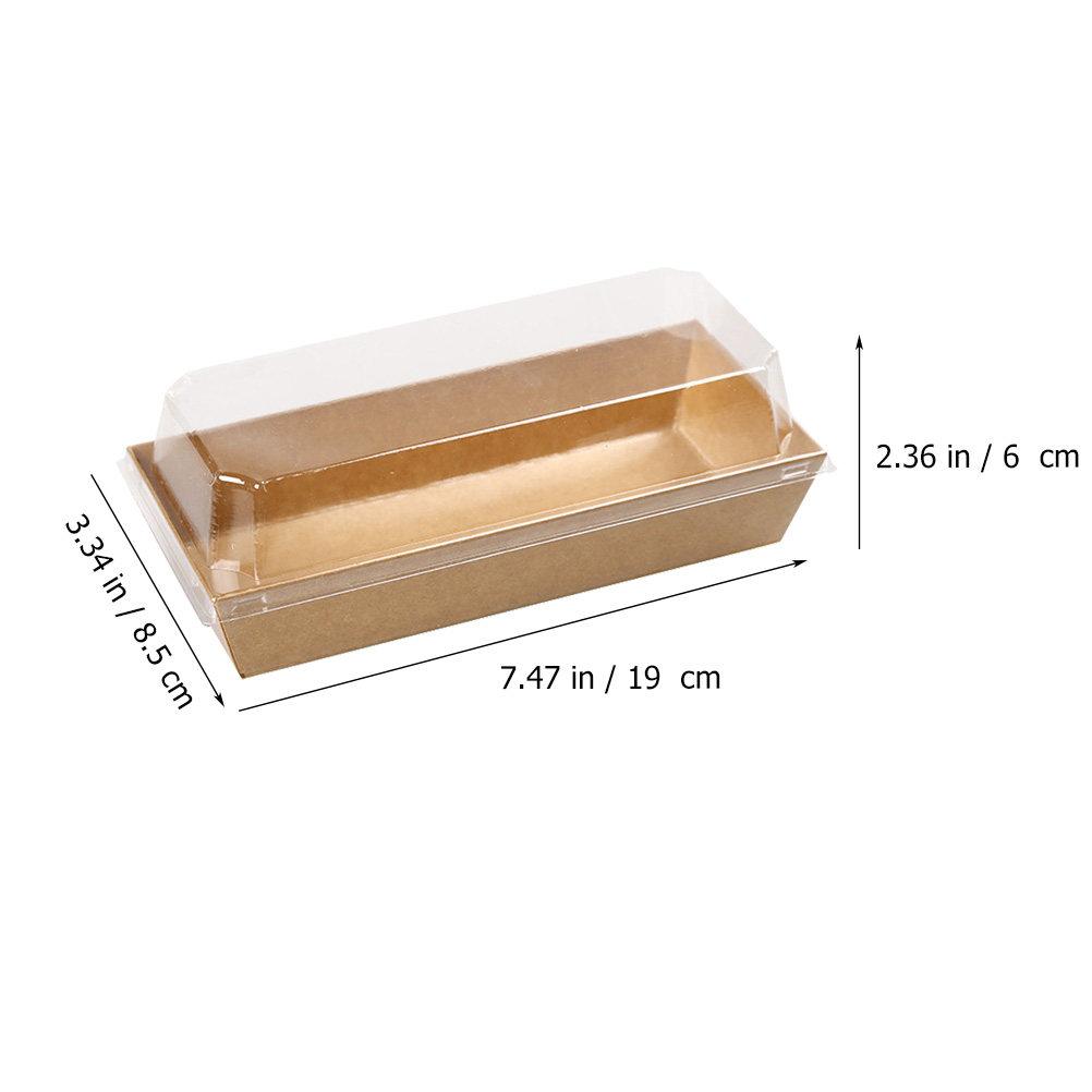 50Pcs Cake Roll Boxes Multi-Function Dessert Packaging Safe Paper Roll Cake Packaging Box Party Favor Pastries Cookie Storage светло-коричневого