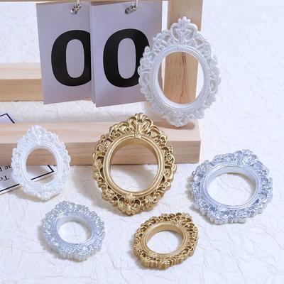 Ramă foto ovală retro creativă Accesorii din rășină pentru meșteșuguri DIY și podoabă de cap