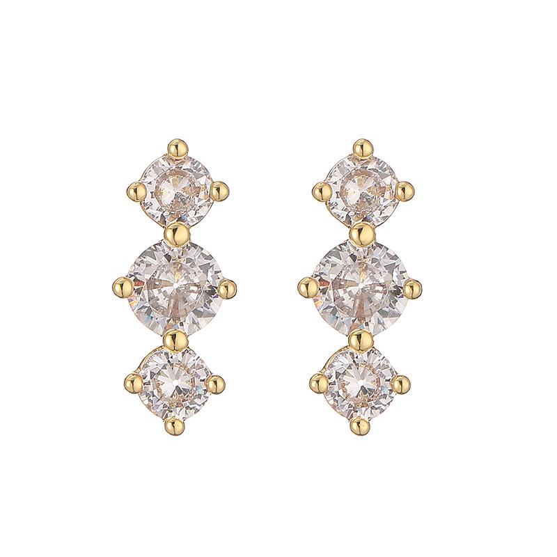 

HECHENG,Mini Ear Studs for Women Piercing Earring Simple Geometric Zircon Exquisite Small Earrings