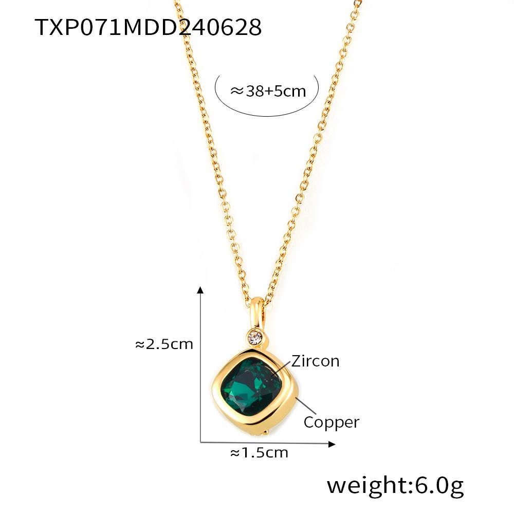 Chic Style Jewelry Set with Interchangeable Zircon - Unique Copper Design