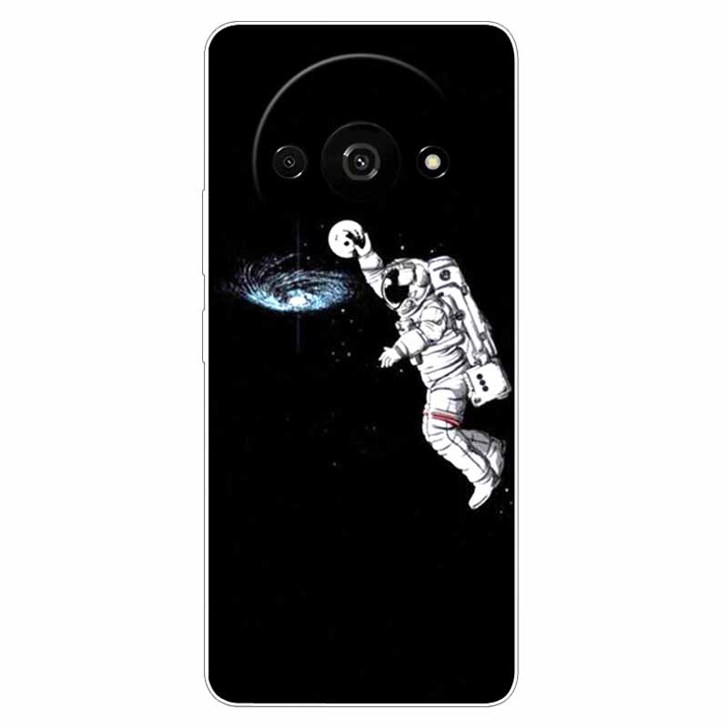 Clear Silicone Cover For Xiaomi Poco C61 Case Owl Lion TPU Printed Cover for Xiaomi Poco C61 C 61 Cases Luxury PocoC61 Phone Bag