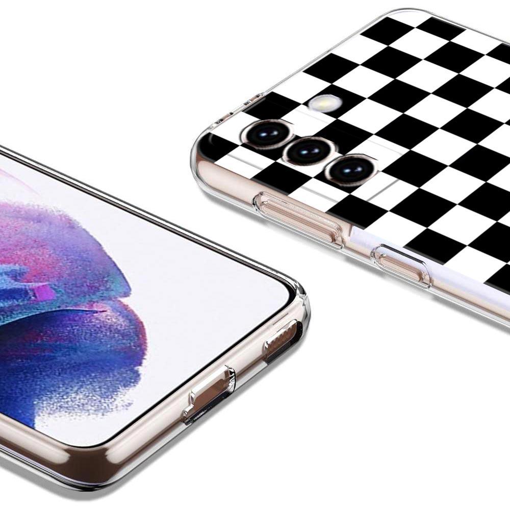 Checkerboard Plaid Checked Phone Case For Samsung Galaxy S23 Ultra S22 5G S20 S21 FE 5G S10E S9 S8 S10 Plus Soft Clear Cover