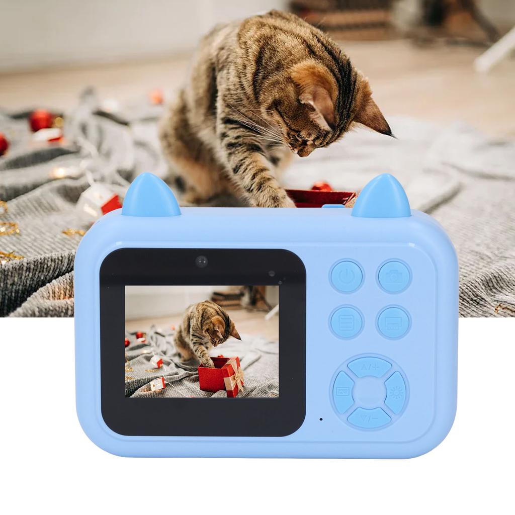 Thermal Print Camera 2.4 Inch Screen HD Photo Video Recording Small Kids Digital Camera for Photography Entertainment