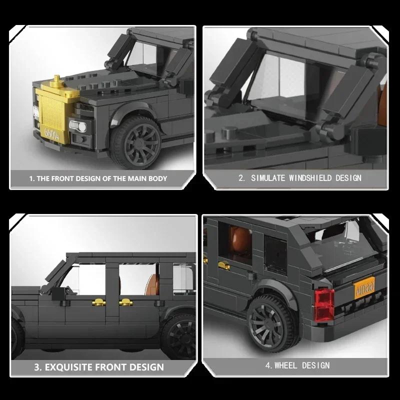 Non-Toxic 409Pcs Luxury Sedan Building Blocks Suv Car Model Vehicle Bricks Creative Desktop Ornaments Display Kids Diy Toys Holiday Gifts