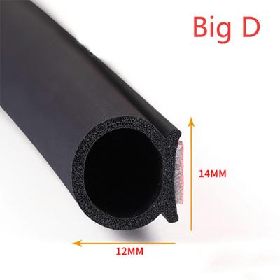 1-8M Tira de vedação de porta de borracha grande tipo D Tira de vedação de porta de carro Isolamento de ruído universal Epdm Selos de borracha à prova d'água para carro