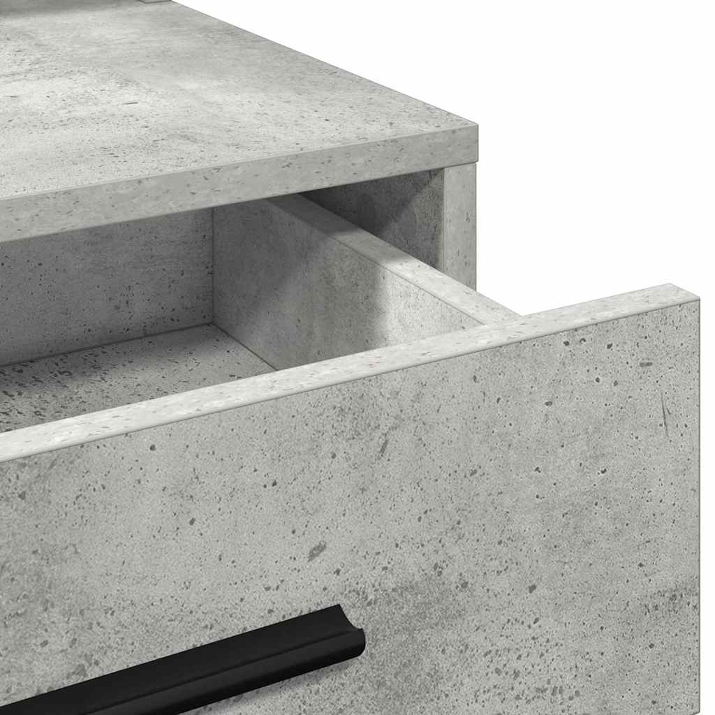Makeup Table Concrete Grey 79 x 41 x 135 cm Particleboard