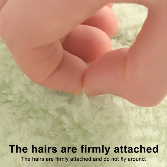 Absorbent Bathroom Rug Soft Bath Mat with Anti-Slip Bottom Plush Wavy Texture Rug