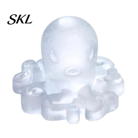 Unique Shaped Ice Cubes Octopus Cube Tray Mold, 4 Grid Maker, Food Grade Flexible TPR Soft Easy Release for Jelly Chocolate Drinks And Cocktails Small