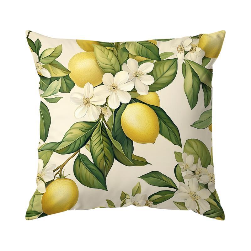 Summer Lemon Pattern Decorative Cushions Pillowcase Polyester Cushion Cover Throw Pillow Sofa Decoration Pillowcover Home Decor