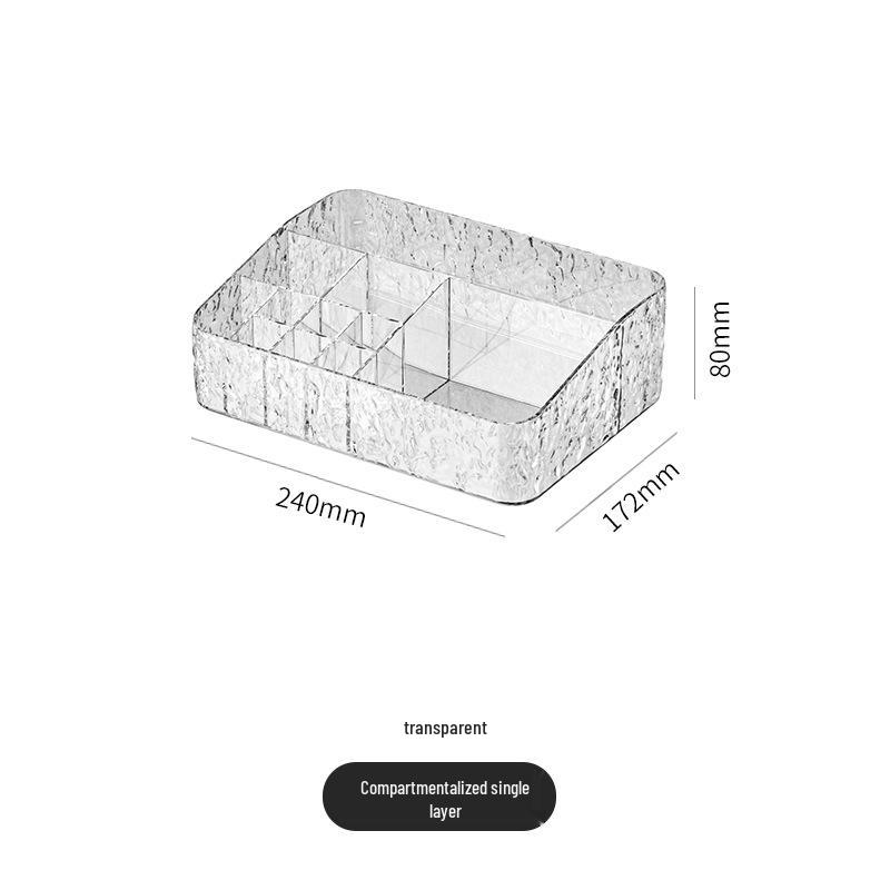 

Прозорий пилозахисний настільний органайзер для косметики з висувними ящиками для догляду за шкірою та помад