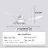 Smart Remote-Control LED Ceiling Fan with Silent Variable Frequency for Living and Dining Rooms