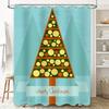Tu Bathroom Curtain Christmas Pattern Festive Holiday Decor Shower Curtain Modern Abstract Art Home Textile Waterproof Fabric