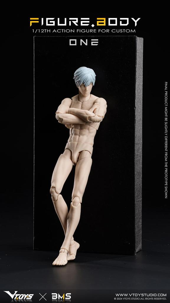VTOYS x BMS ONE VB002 White Skin Scale PVC POM Movable Figure 1/12 & Pre-painted