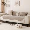 1pc Irregular Furry Sofa Towel for Living Room Winter Thick Plush Non-slip Sofa Cover  L Shape Sofa Cover
